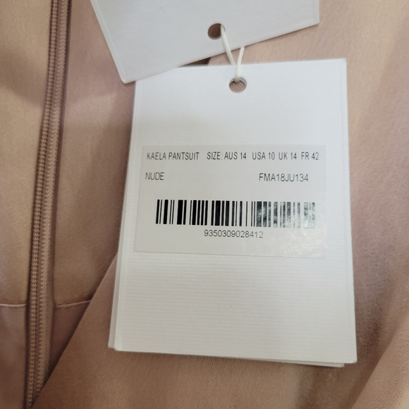 Misha Collection Kaela jumpsuit pink satin 10 nwt - Picture 5 of 7